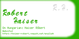 robert haiser business card